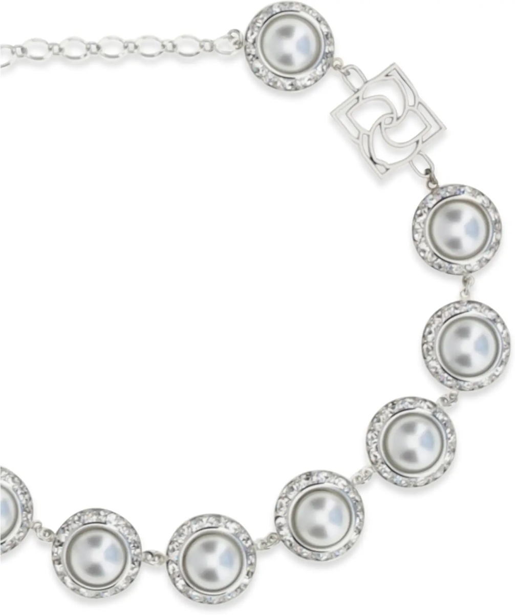 Coliere Pearl and crystal Necklace - Img 3