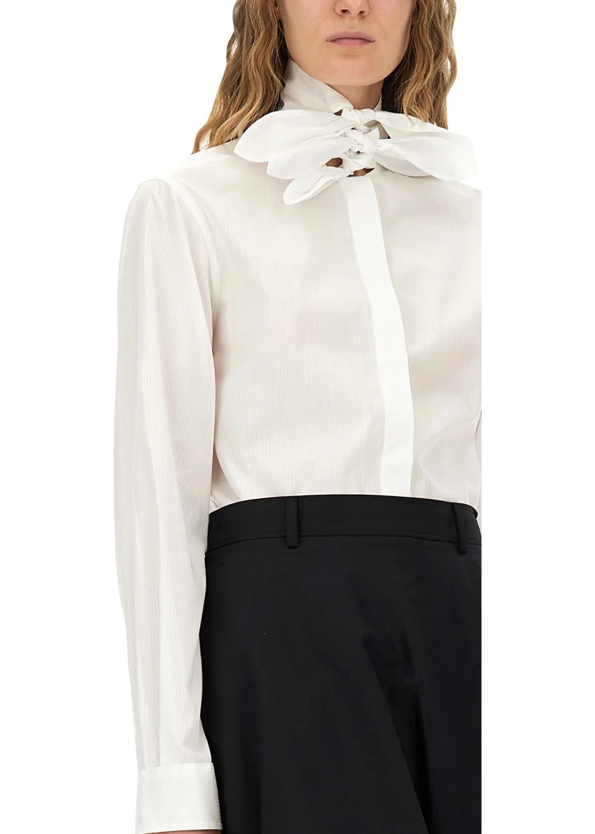 Cotton Poplin Jacquard Shirt - Img 4