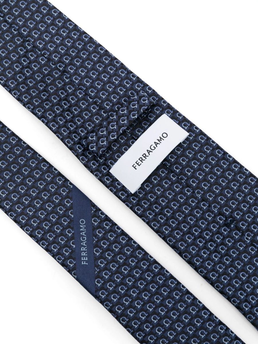 Cravata Ferragamo gancini albastra - Img 2