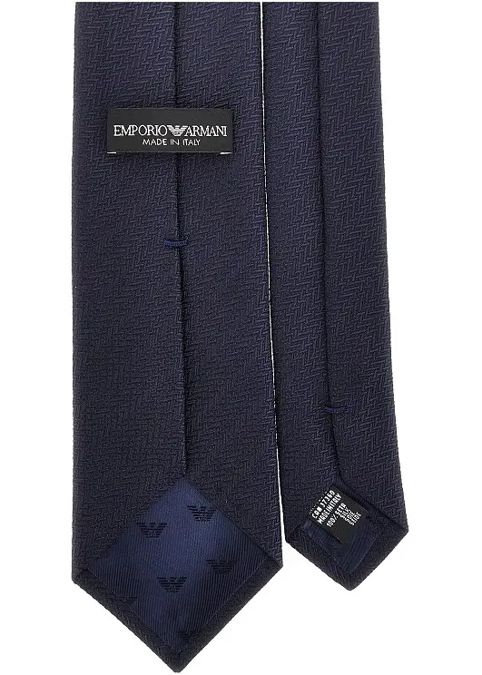 Cravate Silk necktie with jacquard motif - Img 2