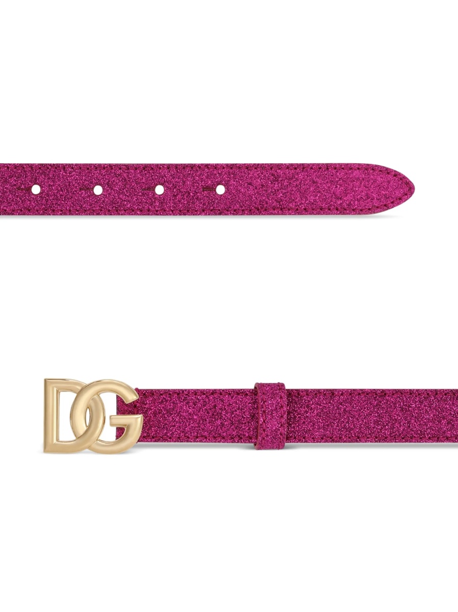 Curea Dolce &amp; Gabbana roz din poliuretan si polyester - Img 2