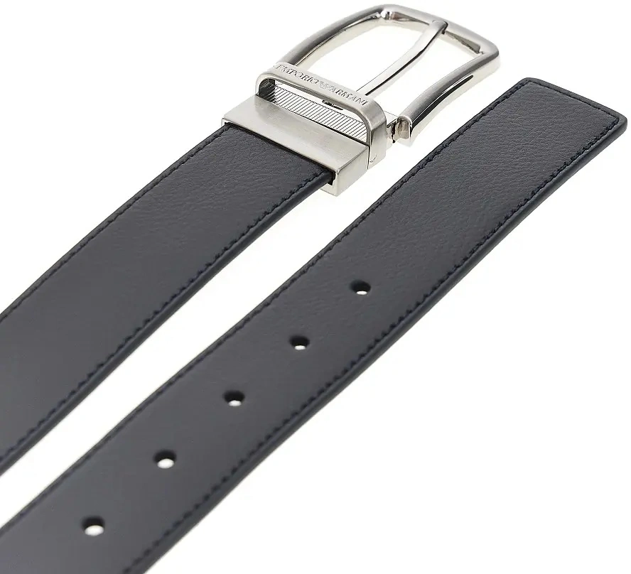 Curea Emporio Armani albastra din piele - Img 2