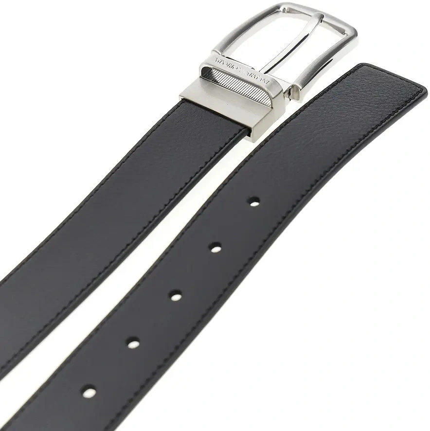 Curea Emporio Armani neagra din piele - Img 2