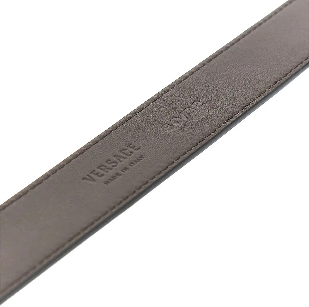 Curea Leather belt with logo print - Img 3