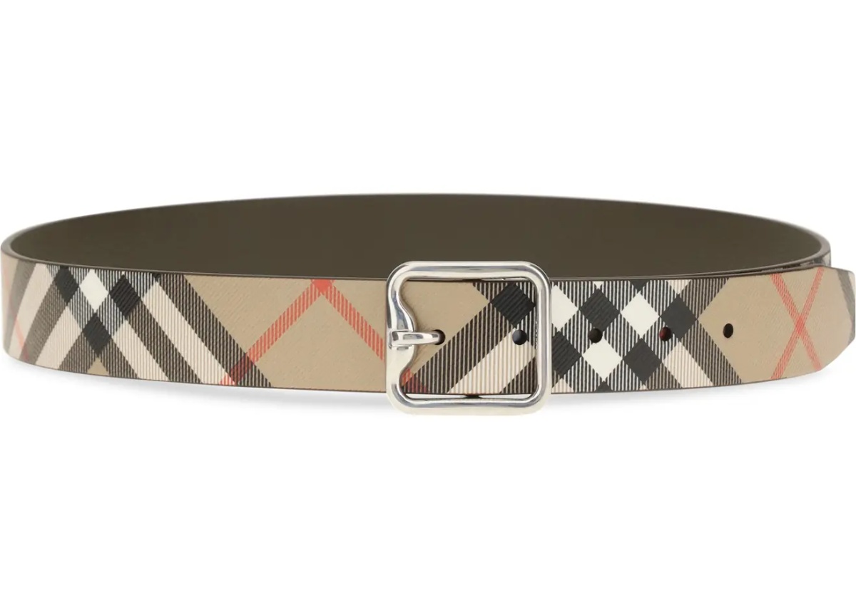Curea Reversible B Buckle Check Belt - Img 2