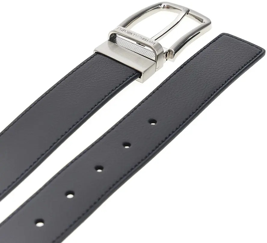 Curea Reversible leather belt with logo - Img 2