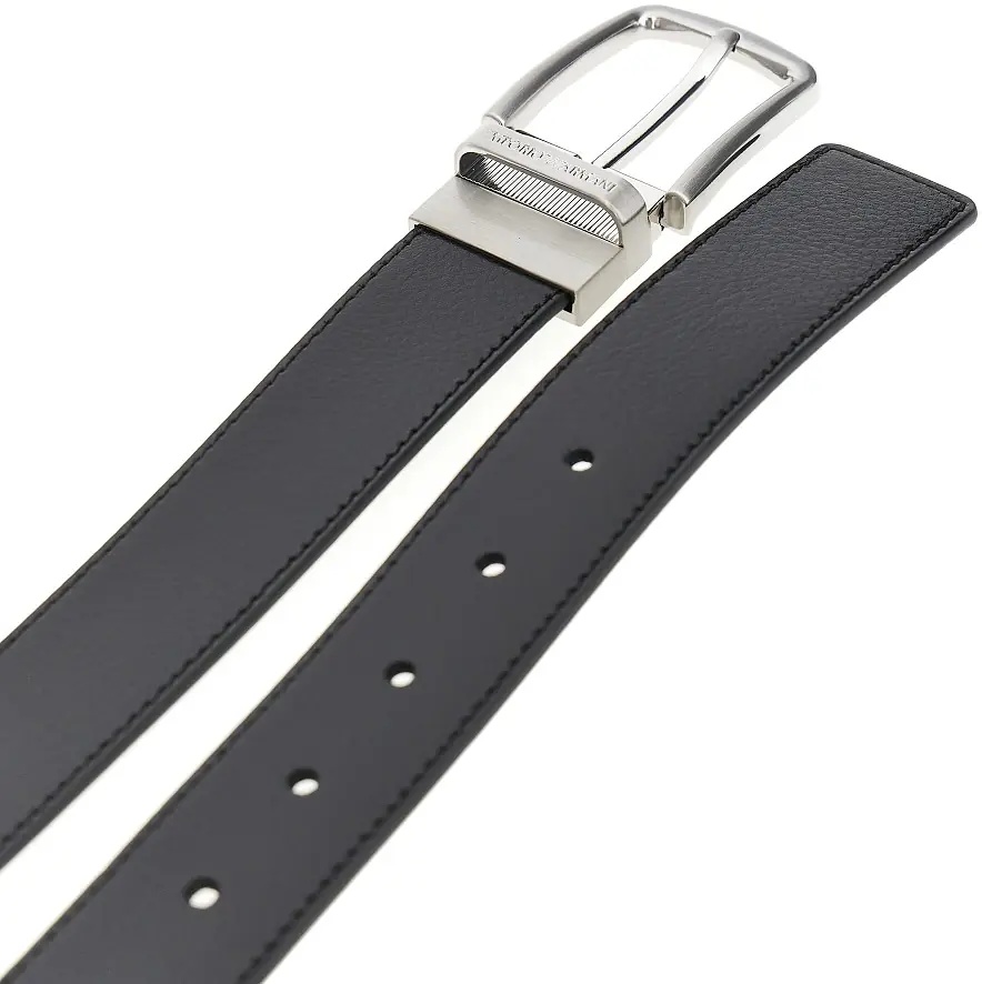 Curea Reversible leather belt with logo - Img 2