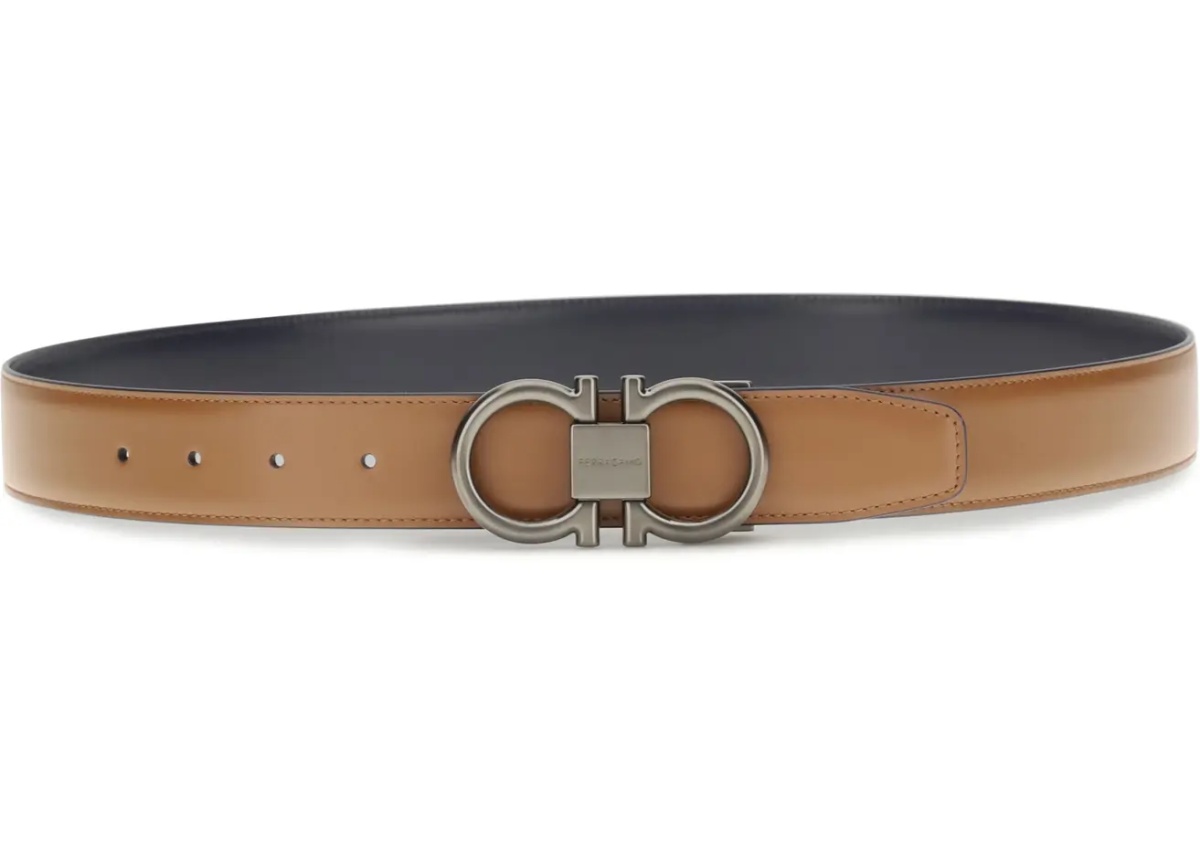 Curea Reversible leather Gancini Belt - Img 2