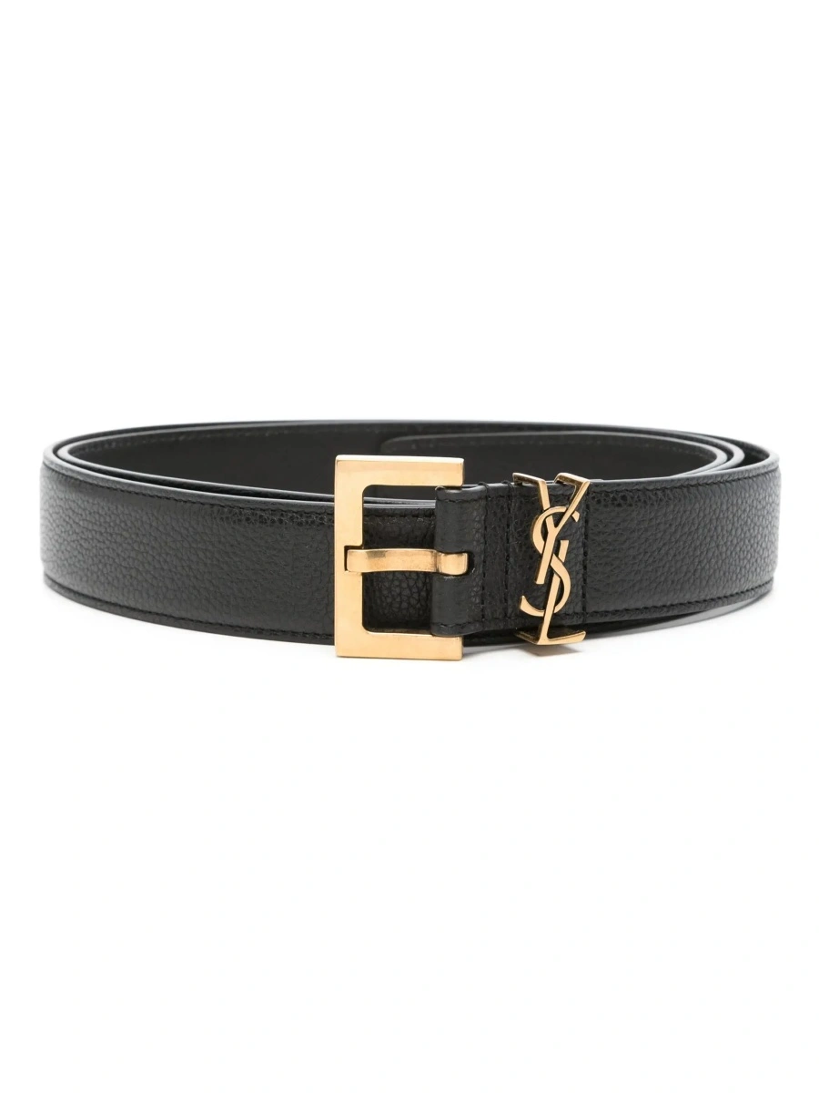 Curea Saint Laurent neagra din piele - Img 5