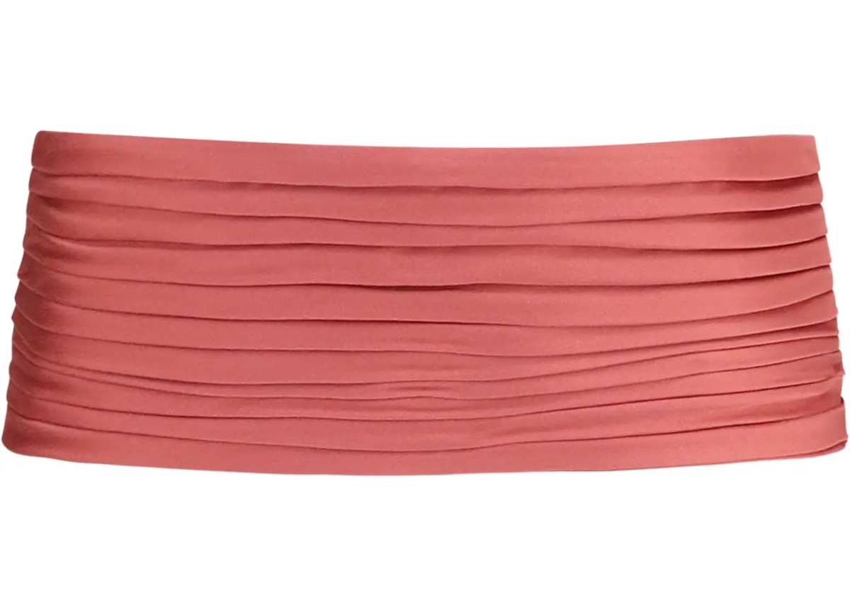 Curea Satin pleated Waist Belt - Img 2