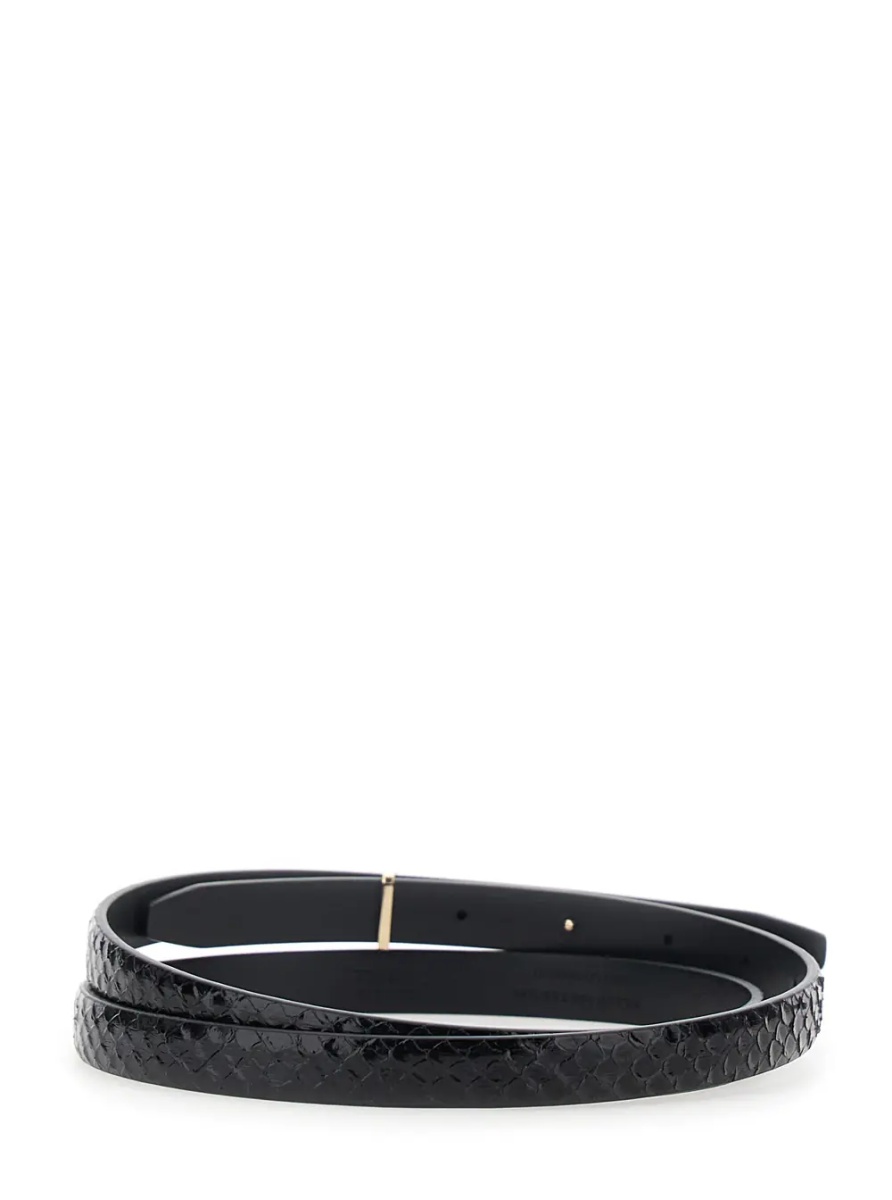 Curea semi shiny printed python f/c belt - Img 2