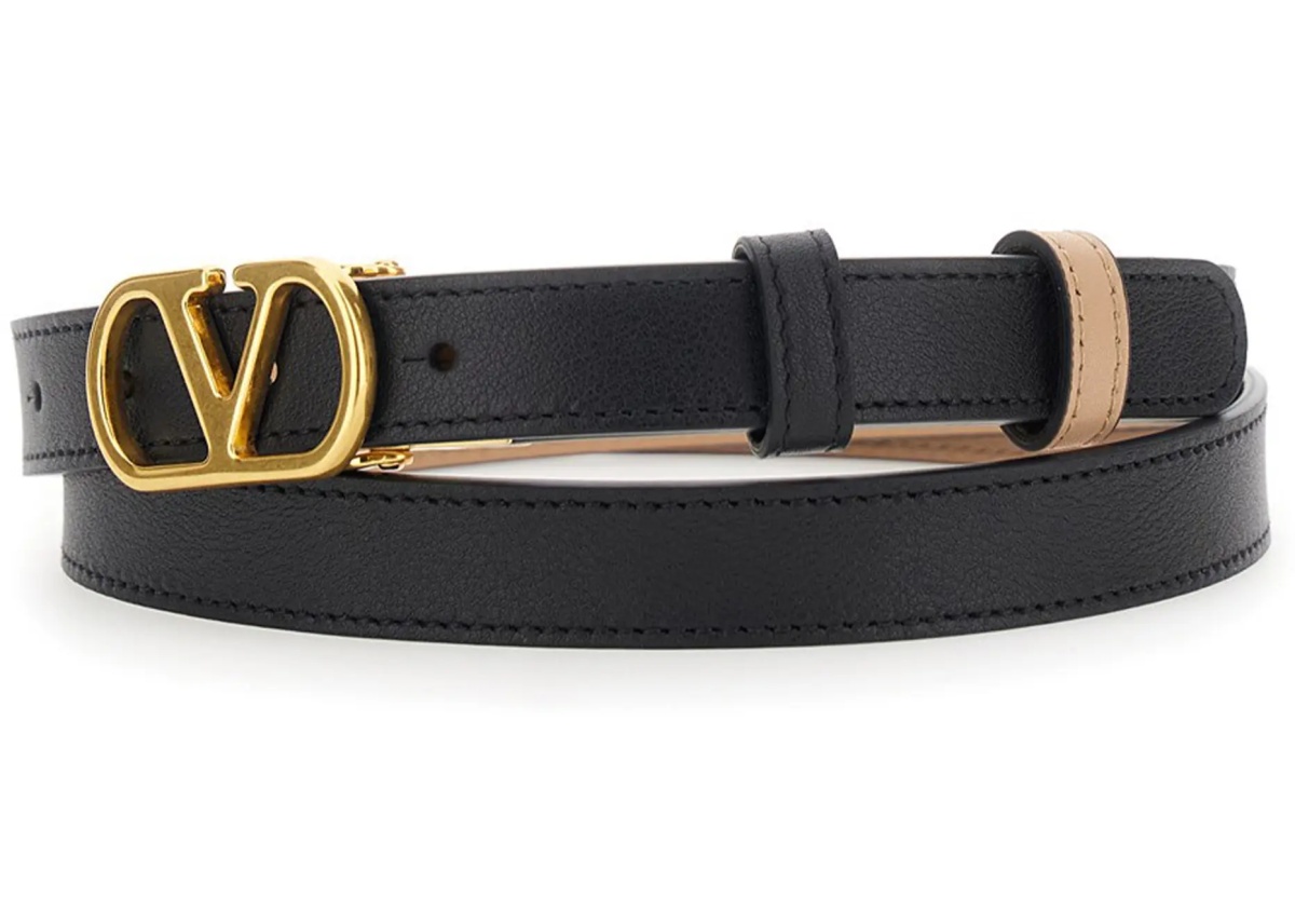 Curea Valentino Garavani Vlogo Signature Reversible Leather Belt - Img 2