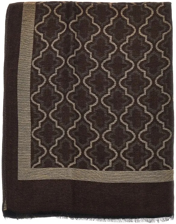Esarfa Viscose and modal scarf with jacquard motif - Img 2