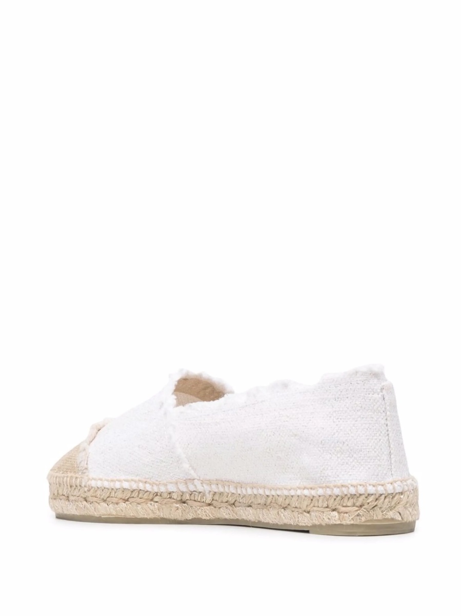 Espadrile CASTAÑER albe din material textil - Img 3