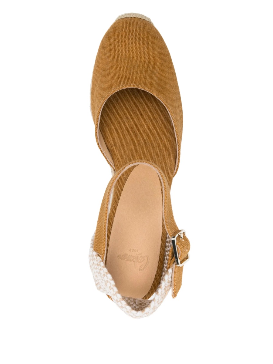 Espadrile CASTAÑER maro din material textil - Img 4