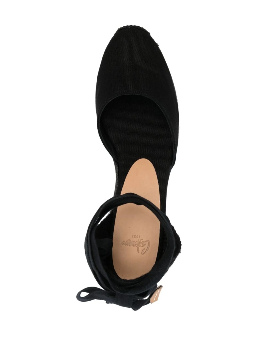 Espadrile CASTAÑER negre din iuta si material textil - Img 4