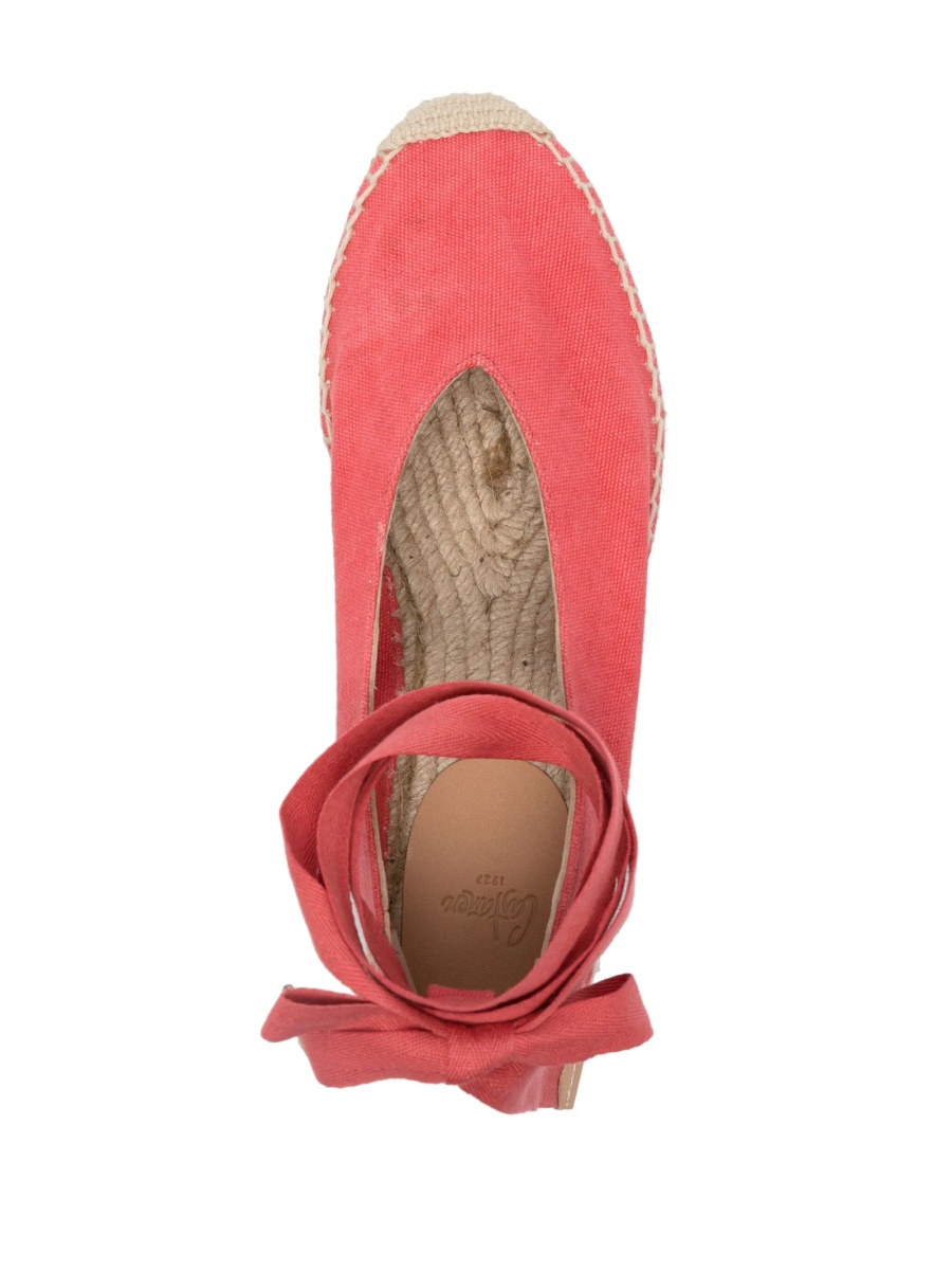 Espadrile CASTAÑER roz din material textil - Img 4