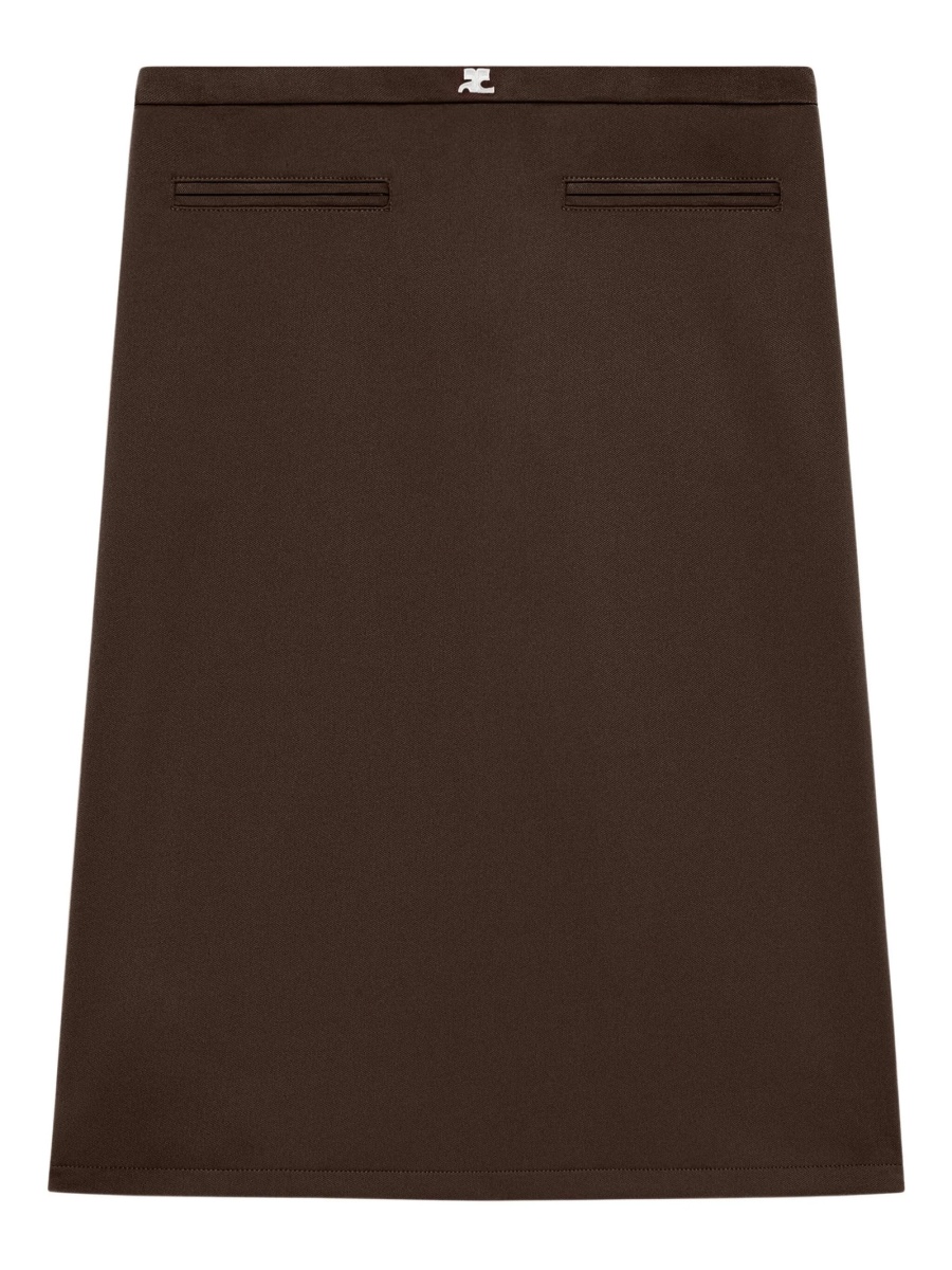 Fusta COURRÈGES maro din polyester - Img 2