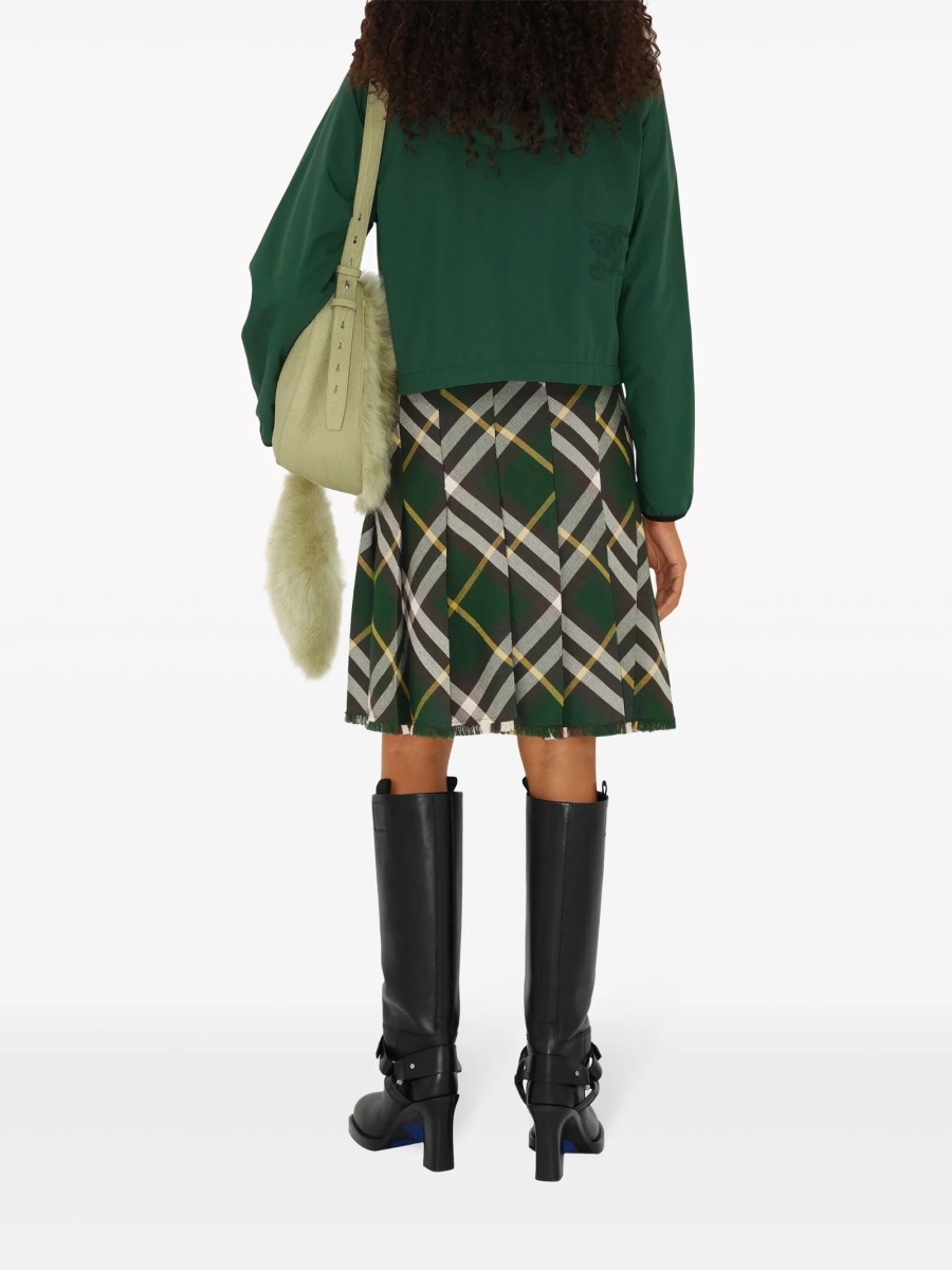 Fusta cu pliuri Burberry verde - Img 4
