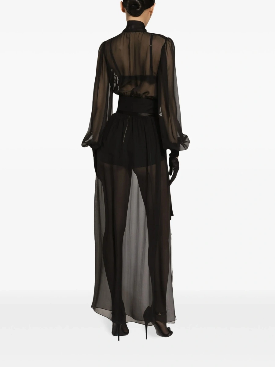 Fusta cu pliuri Dolce &amp; Gabbana neagra - Img 4