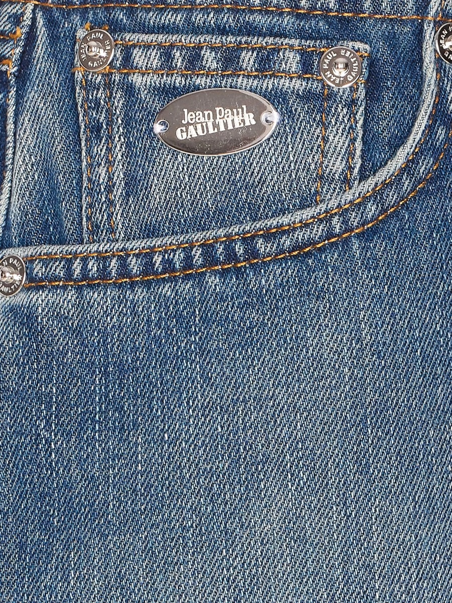Fusta de blugi Jean Paul Gaultier albastra - Img 3