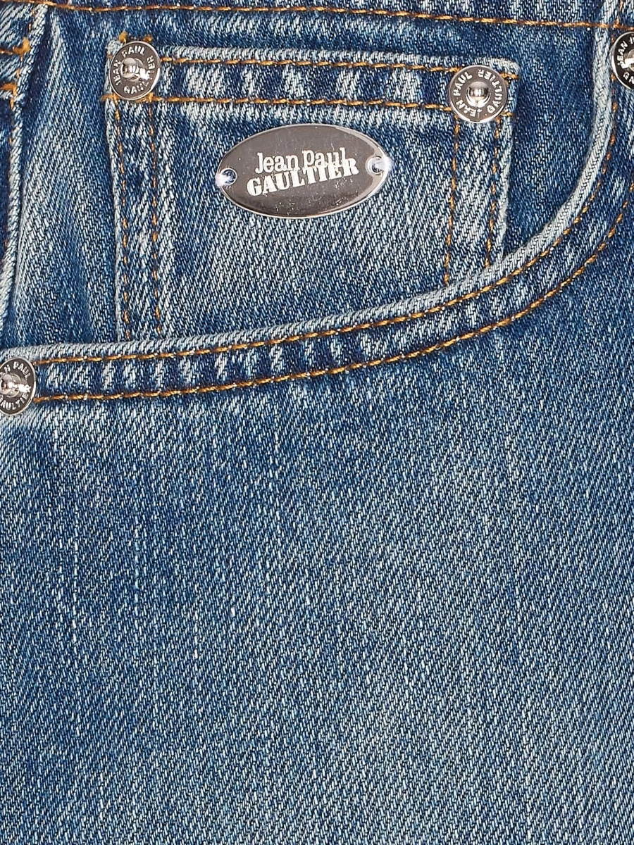 Fusta de blugi Jean Paul Gaultier albastra - Img 3