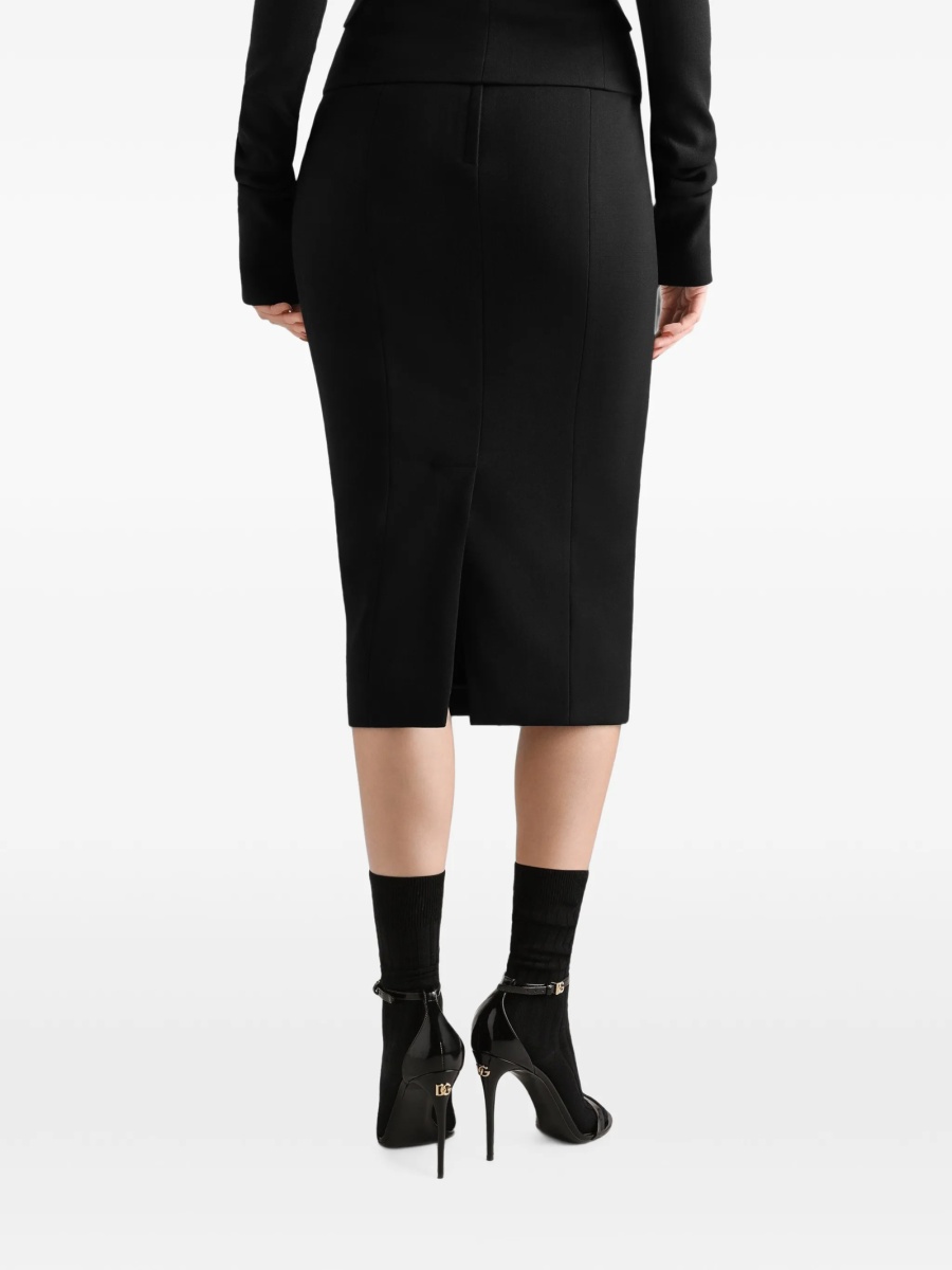 Fusta Dolce &amp; Gabbana neagra din lana si elastan - Img 3