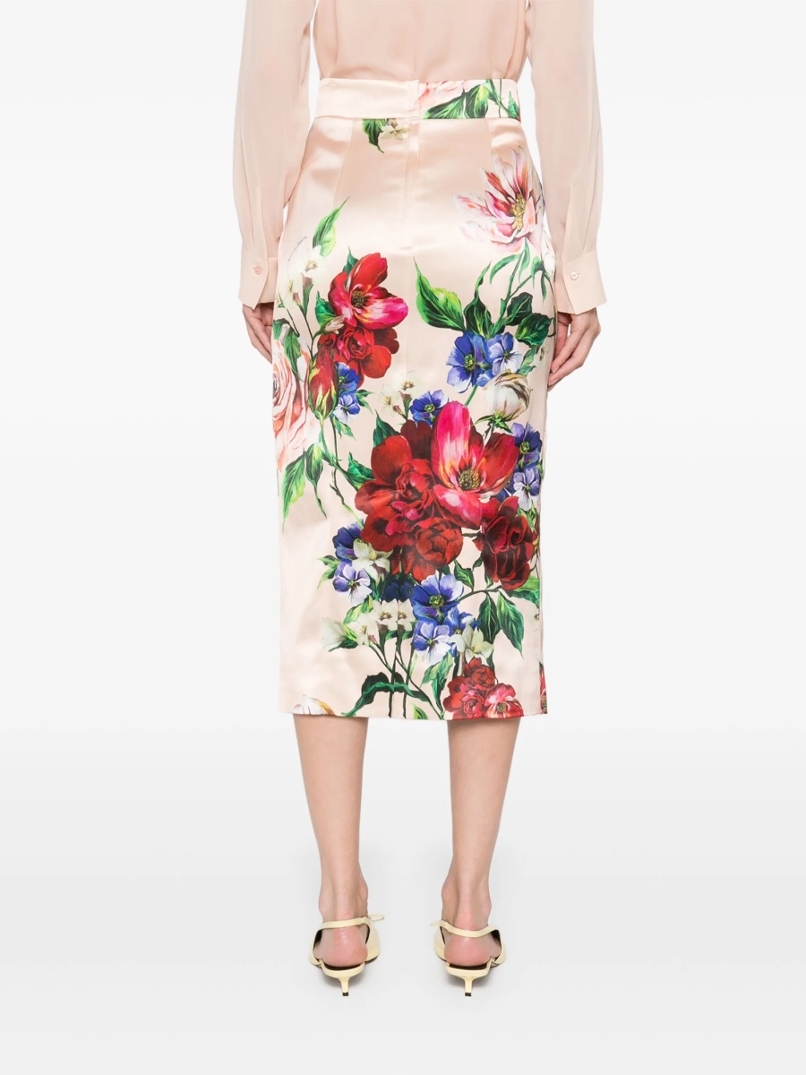 Fusta Dolce &amp; Gabbana roz din vascoza si elastan - Img 4