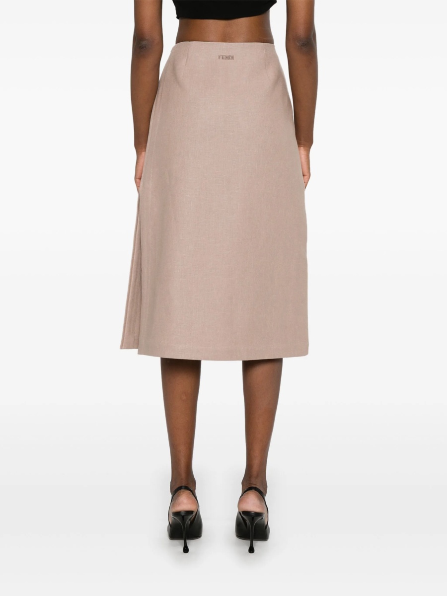 Fusta drepte Fendi maro - Img 4