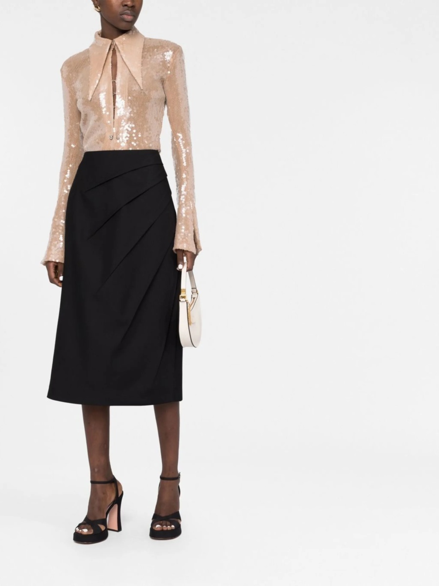 Fusta drepte Gucci neagra din lana - Img 2