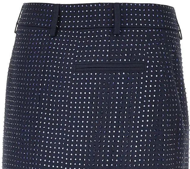Fusta Gabardine mini skirt with rhinestones - Img 4