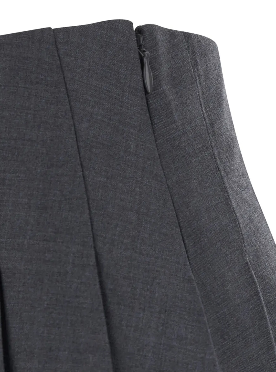 Fusta Grey skirt with lace details in fabric woman - Img 3