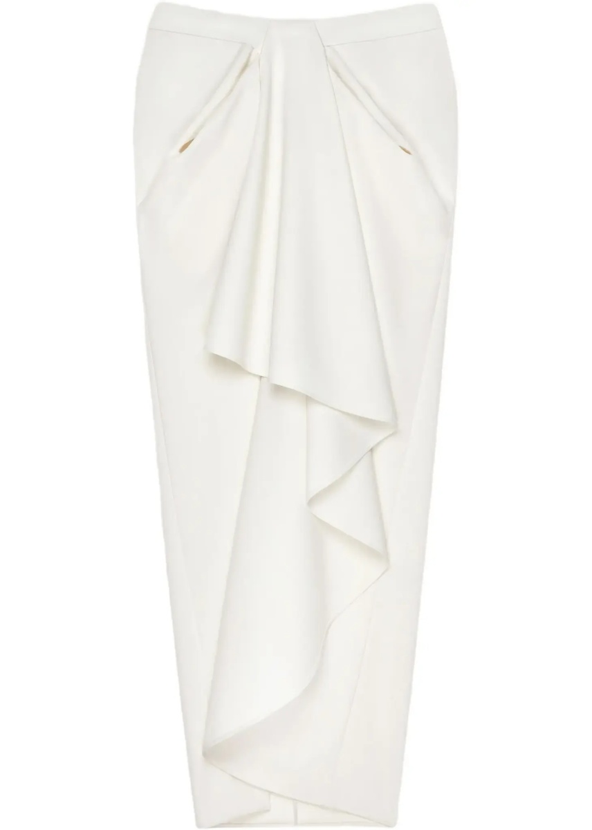 Fusta Long draped wool and mohair Skirt - Img 4