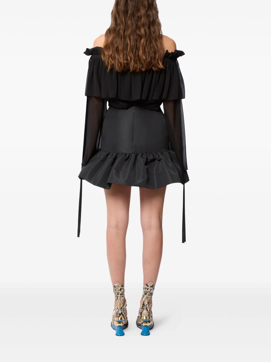 Fusta Nina Ricci neagra din poliester reciclat - Img 2