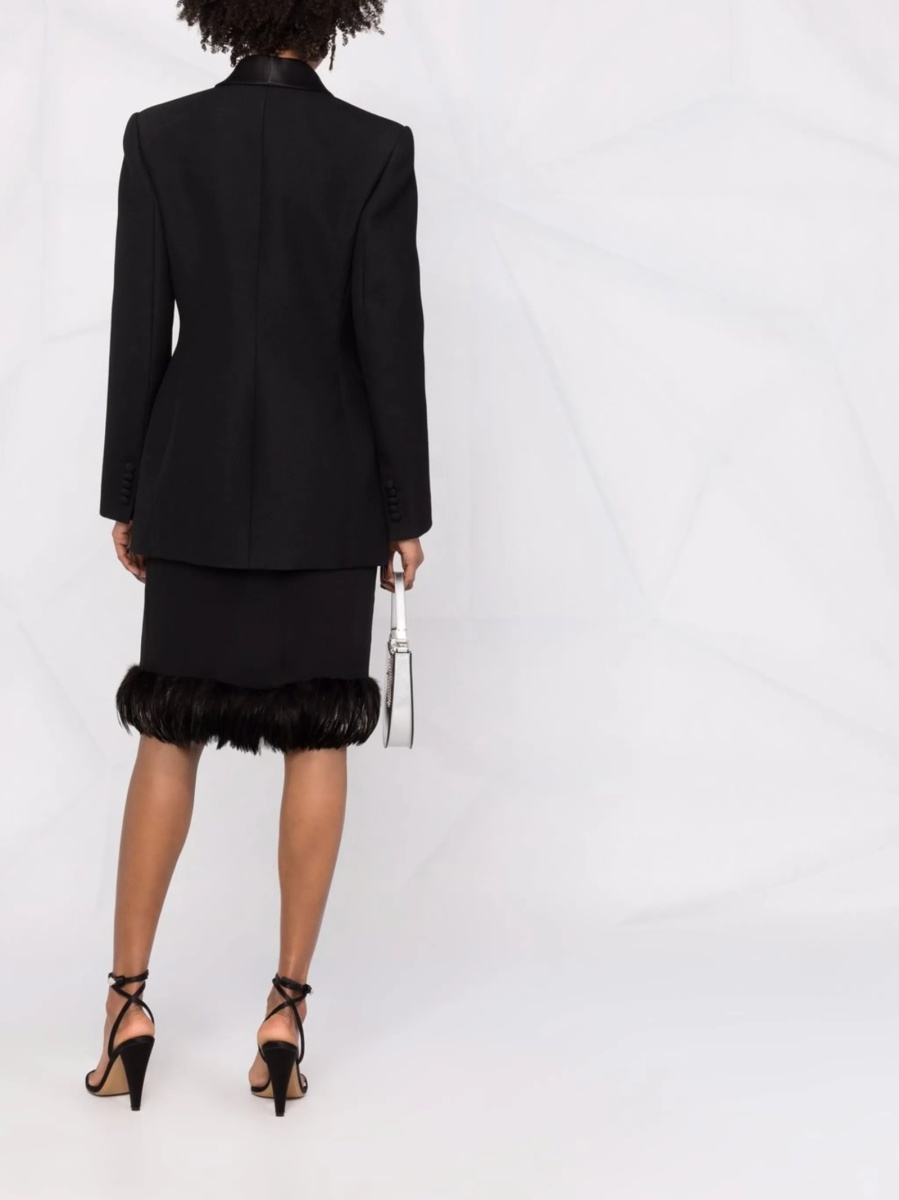 Fusta Saint Laurent neagra din piele - Img 4
