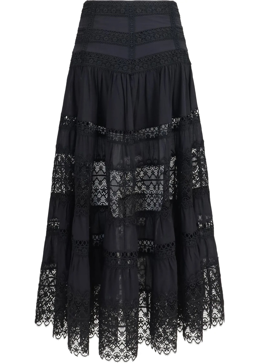 Fusta Serza long Skirt in cotton voile - Img 2