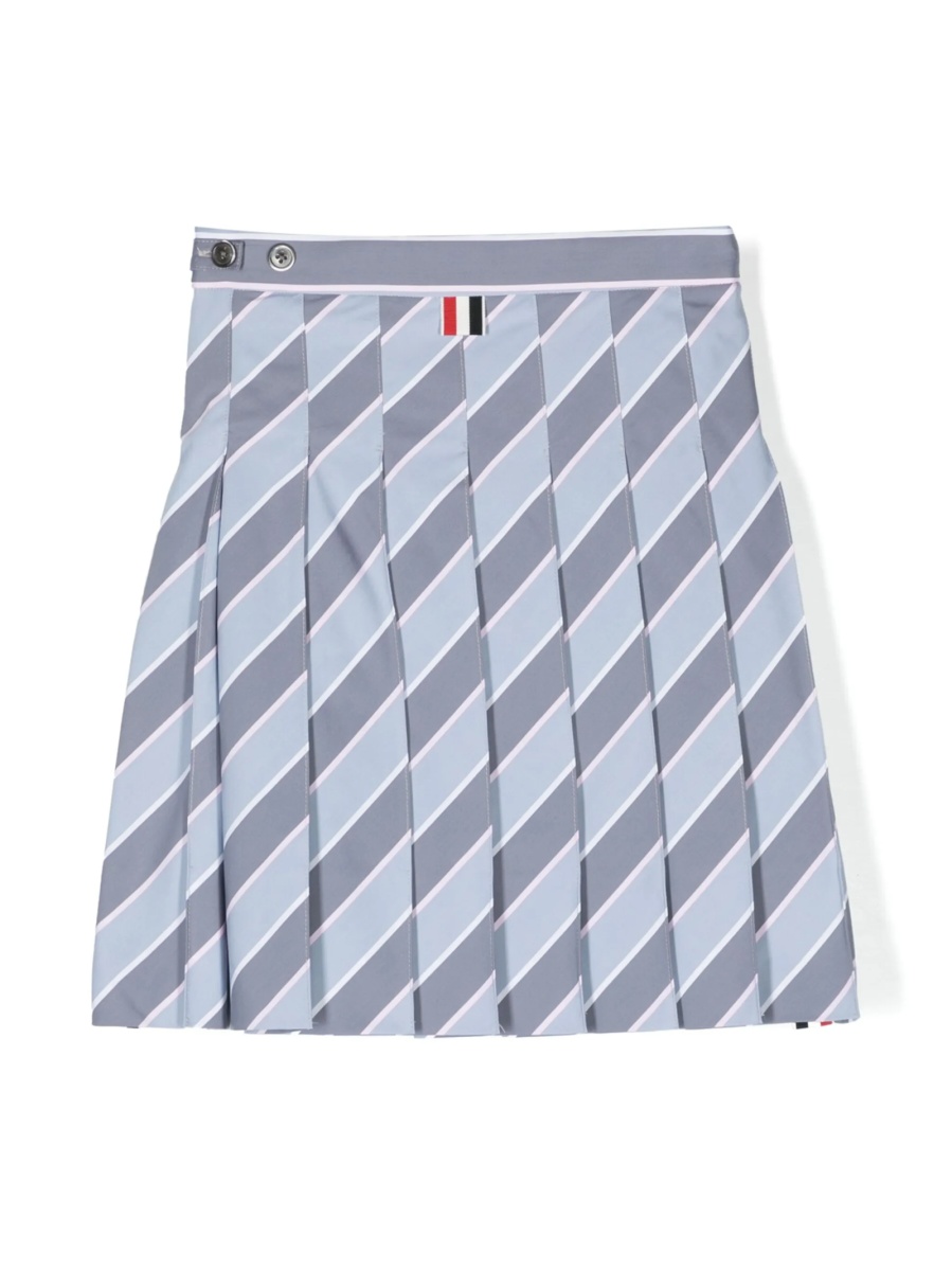 Fusta Thom Browne gri din bumbac - Img 2