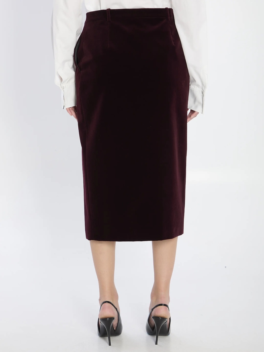 Fusta Wrap Skirt In Velvet - Img 4
