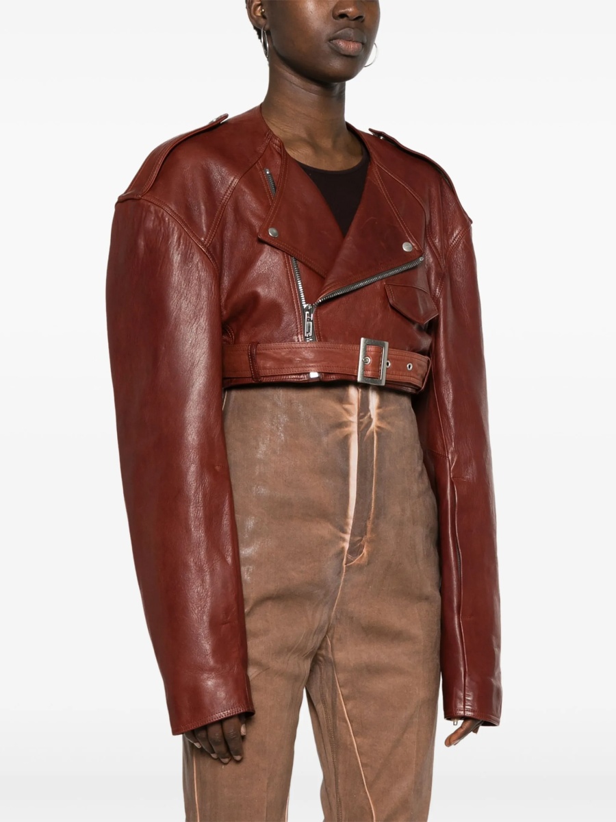 Geaca biker Rick Owens portocalie - Img 3