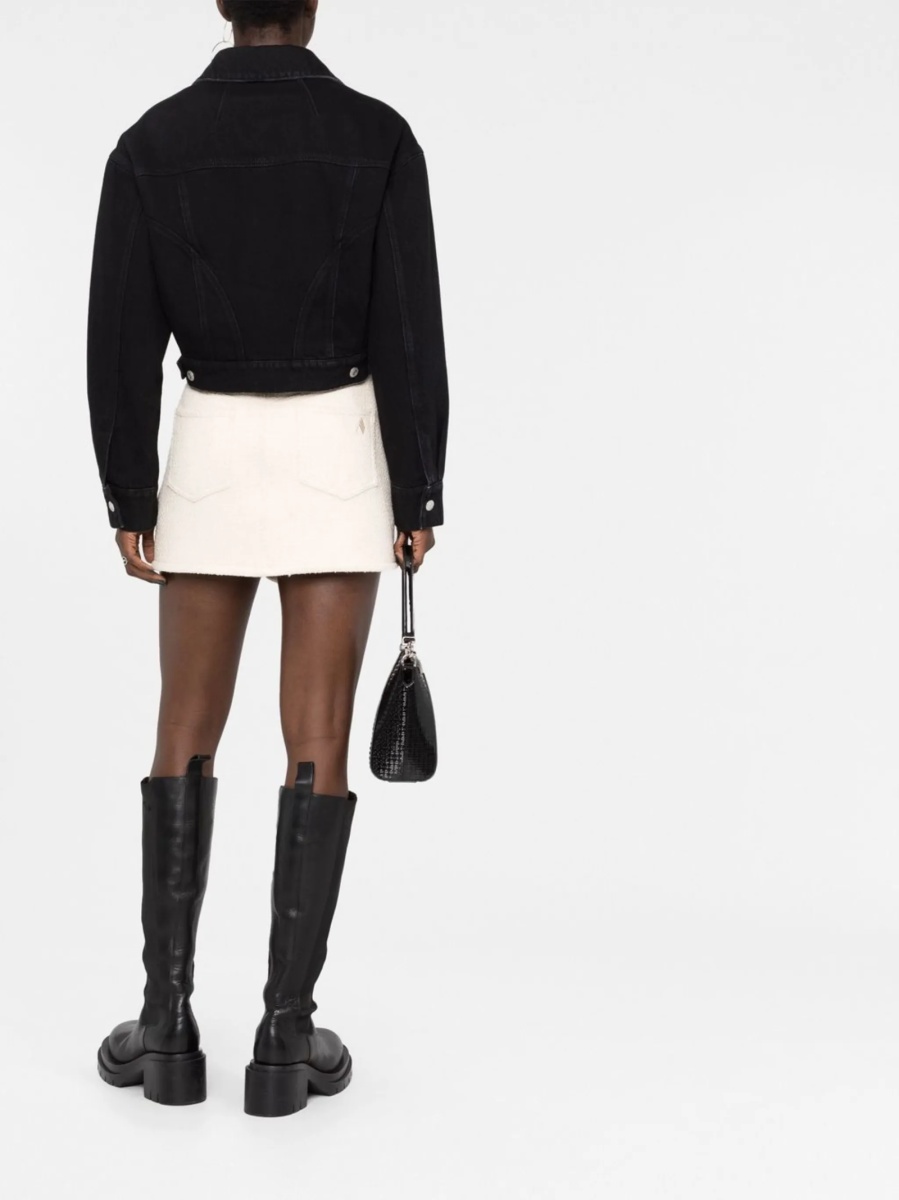 Geaca de blugi Alexander McQueen neagra din bumbac - Img 4