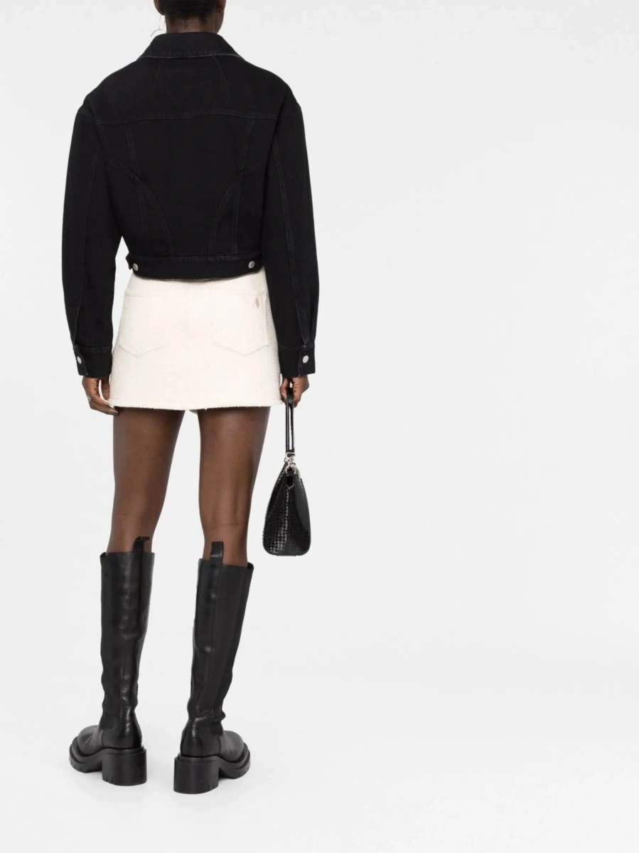 Geaca de blugi Alexander McQueen neagra din bumbac - Img 4
