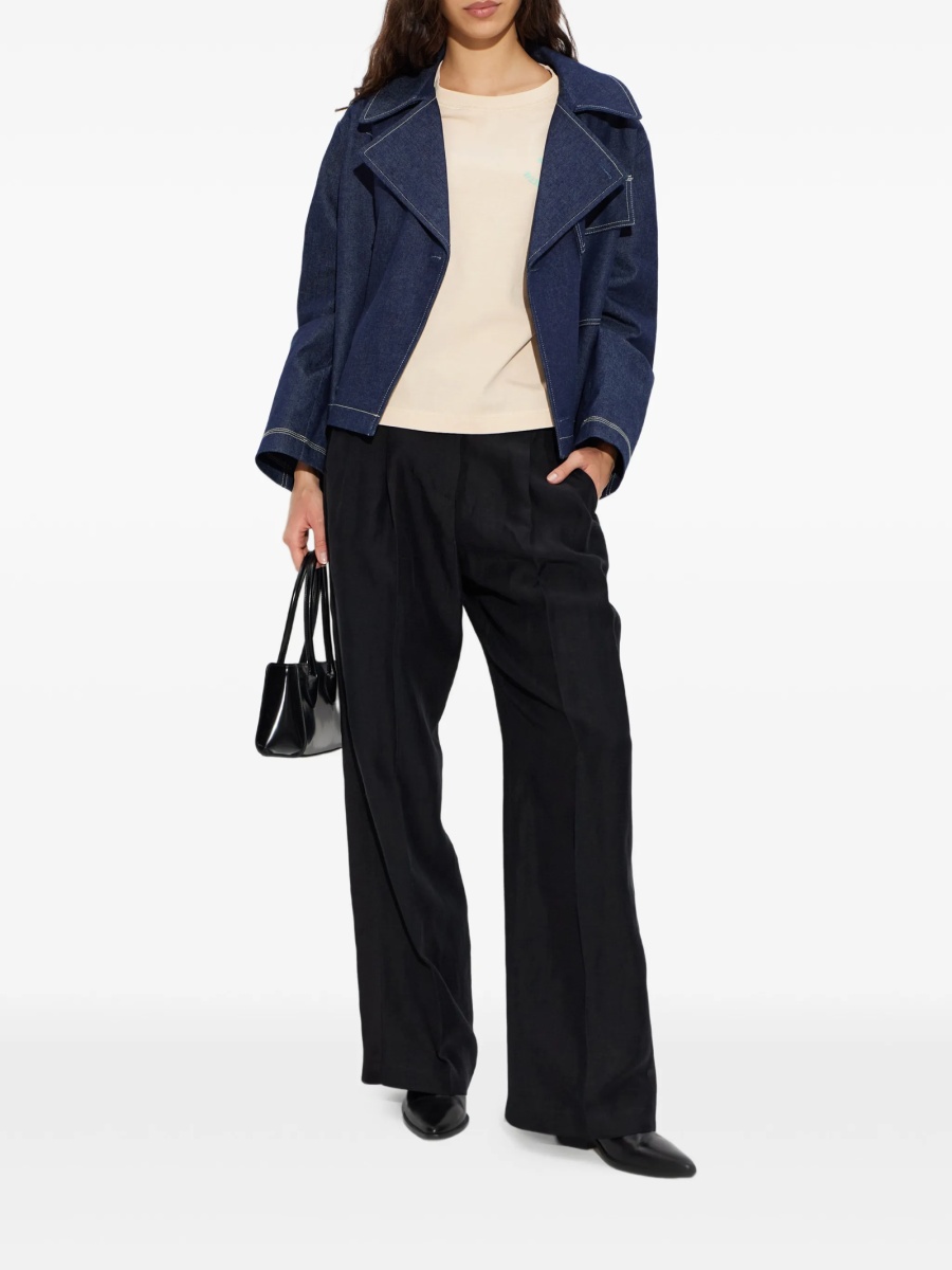 Geaca de blugi Paul Smith albastra din bumbac - Img 2