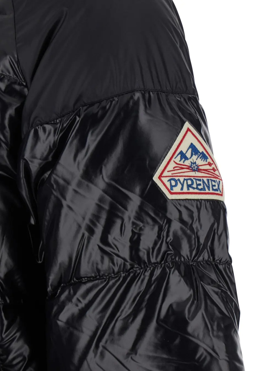 Geaca de Iarna Black Down Jacket with Hood and Front Zip Closure. In Tech Fabric. Men - Img 3