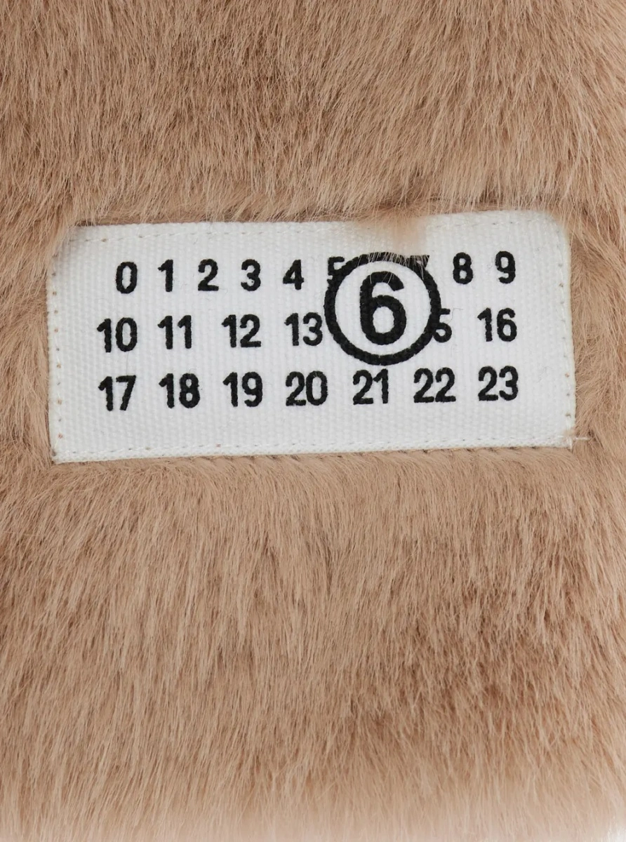 Geaca de iarna MM6 MAISON MARGIELA KIDS maro din blana sintetica - Img 3
