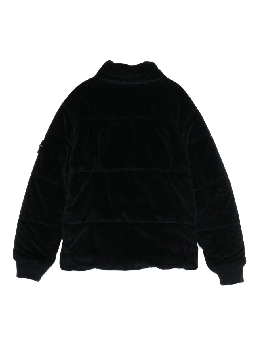 Geaca de iarna Stone Island neagra din bumbac si polyester - Img 2