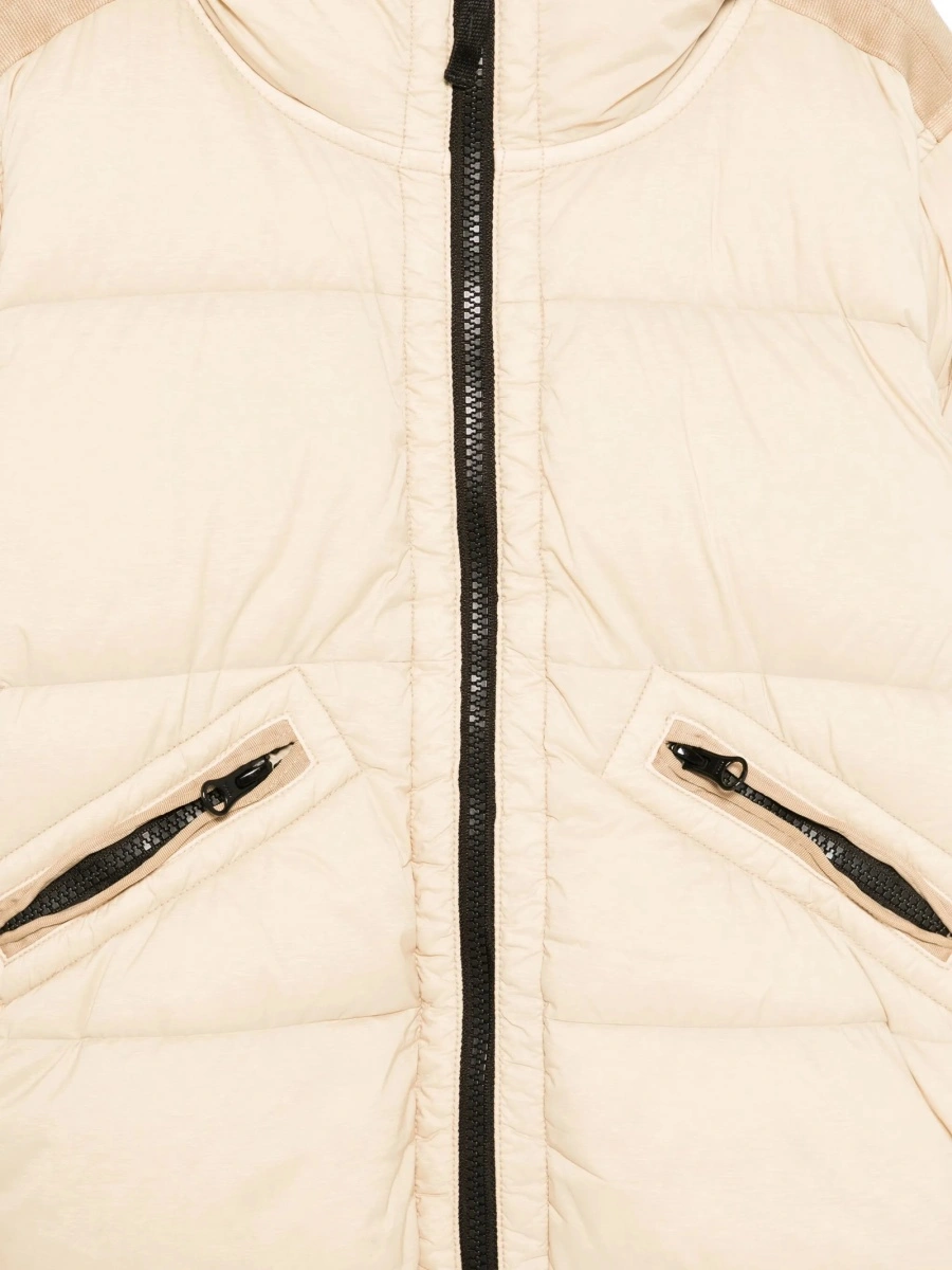 Geaca de iarna Stone Island neutra din poliamida si elastan - Img 3
