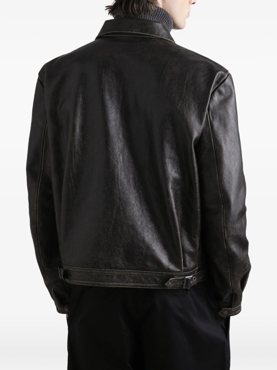 Geaca de piele Dolce &amp; Gabbana neagra - Img 5