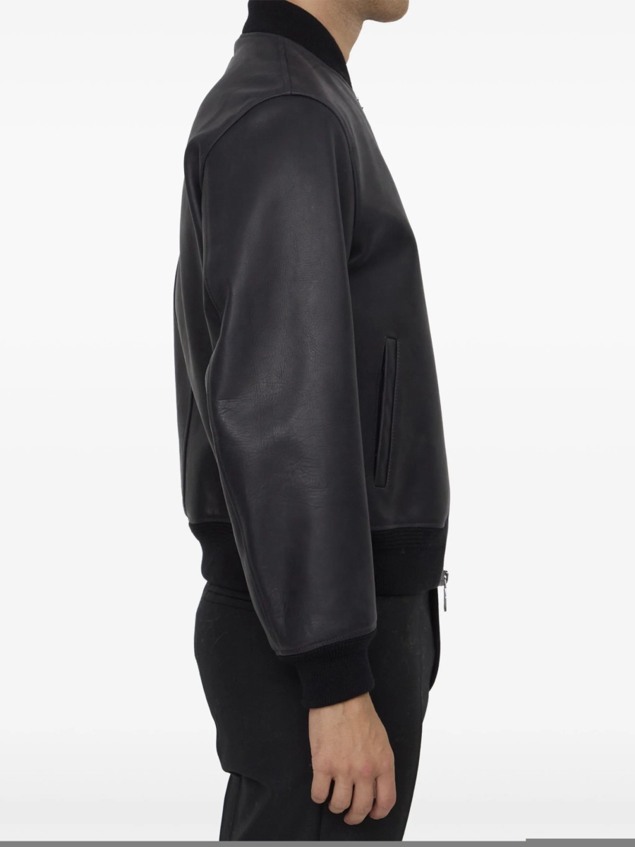 Geaca de piele Dolce &amp; Gabbana neagra - Img 2