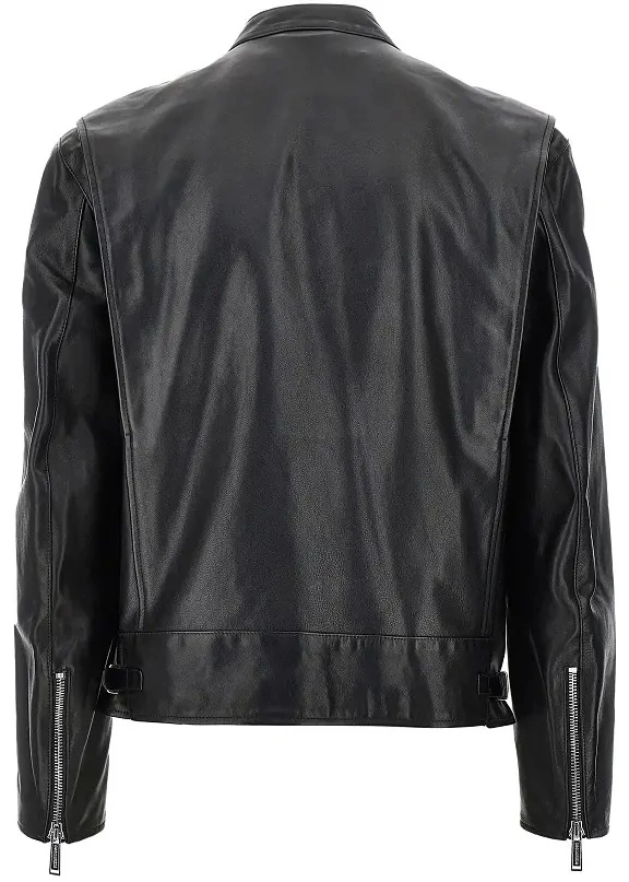 Geaca de piele DSQUARED2 neagra din piele - Img 3