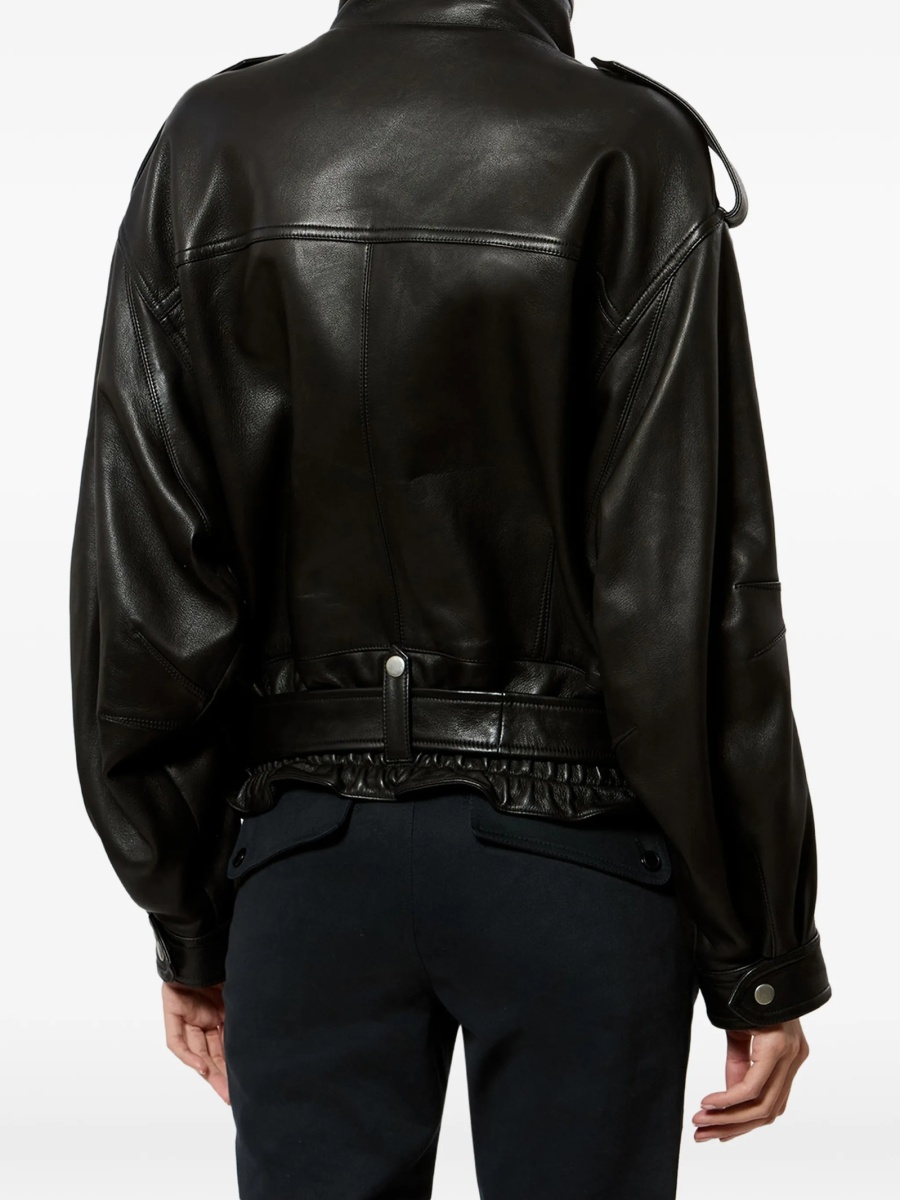 Geaca de piele Isabel Marant neagra - Img 4